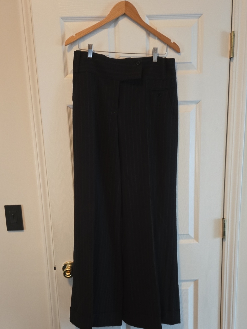 BCBGMaxAzria Black Pinstripe Trousers